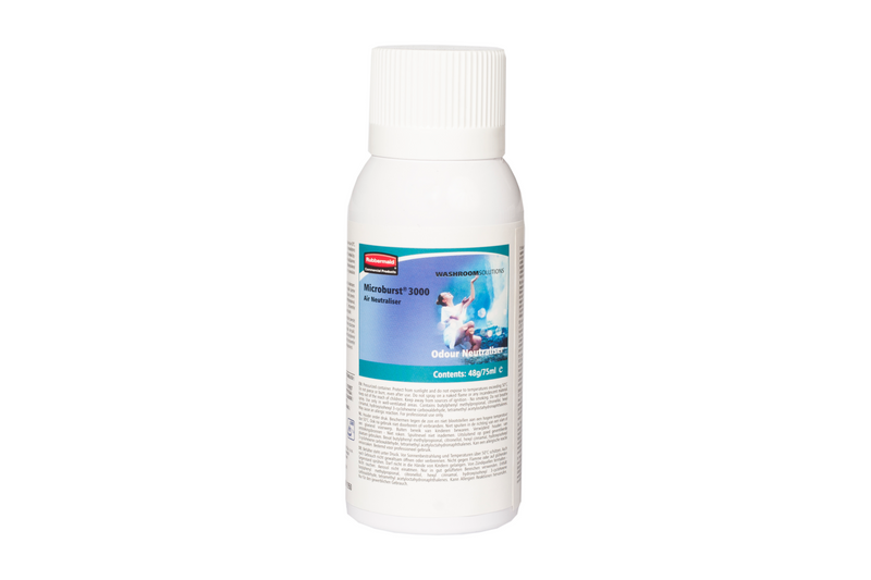 Long-lasting and innovative, 75ml Microburst 3000 Aerosol Refills provide up to 168 days, or 3000 sprays, of odour control. Capable of eliminating smells such as tobacco, musty damp, wet paint, animal odours and more, the odour neutraliser will effectively combat odours and leave rooms smelling fresh