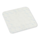 Square, white adhesive bandage.