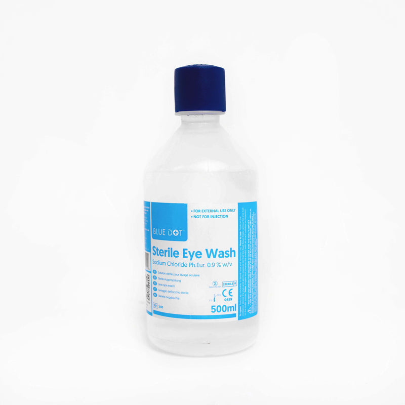 250ml sterile eyewash solution contains the active ingredient of 0.9% w/v sodium chloride for irrigating and cleansing the eye, or a wound. This 250ml sterile eyewash option is the smallest of the bottles that we stock, proving ideal for use in smaller first aid kits or bags.