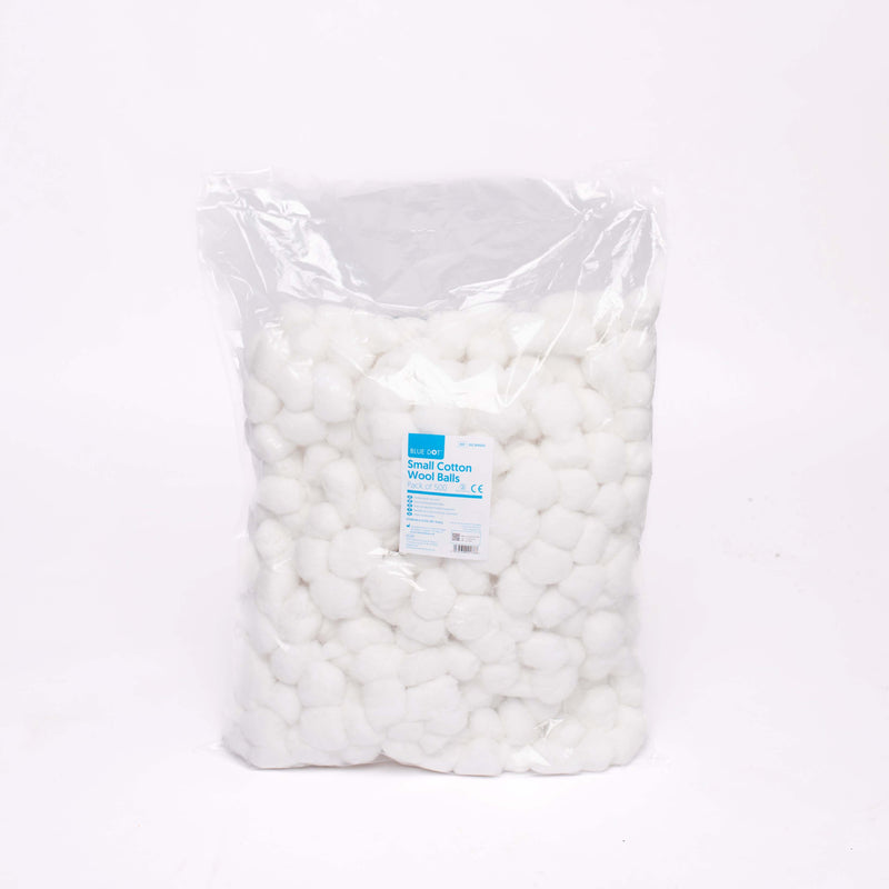 Blue Dot Absorbent Cotton Wool Balls Small (Pack 500)