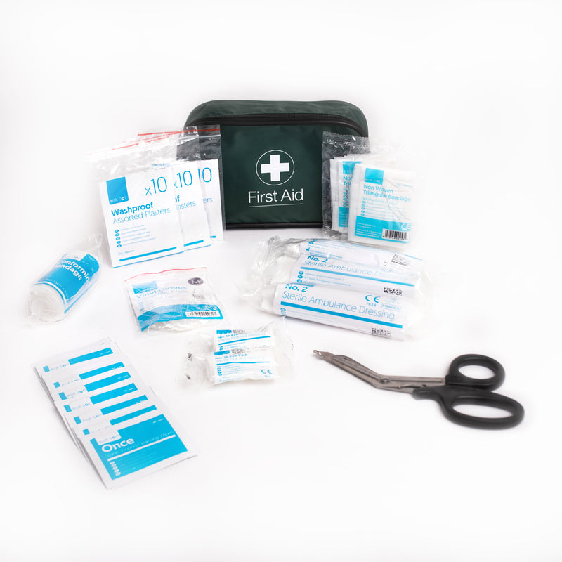 Public Carrying Vehicle (PCV) First Aid Kit In Green First Aid Bag