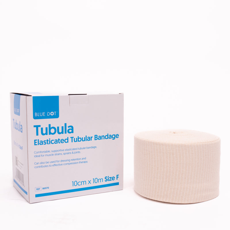 Blue Dot Size F Tubular Bandage 10mtr