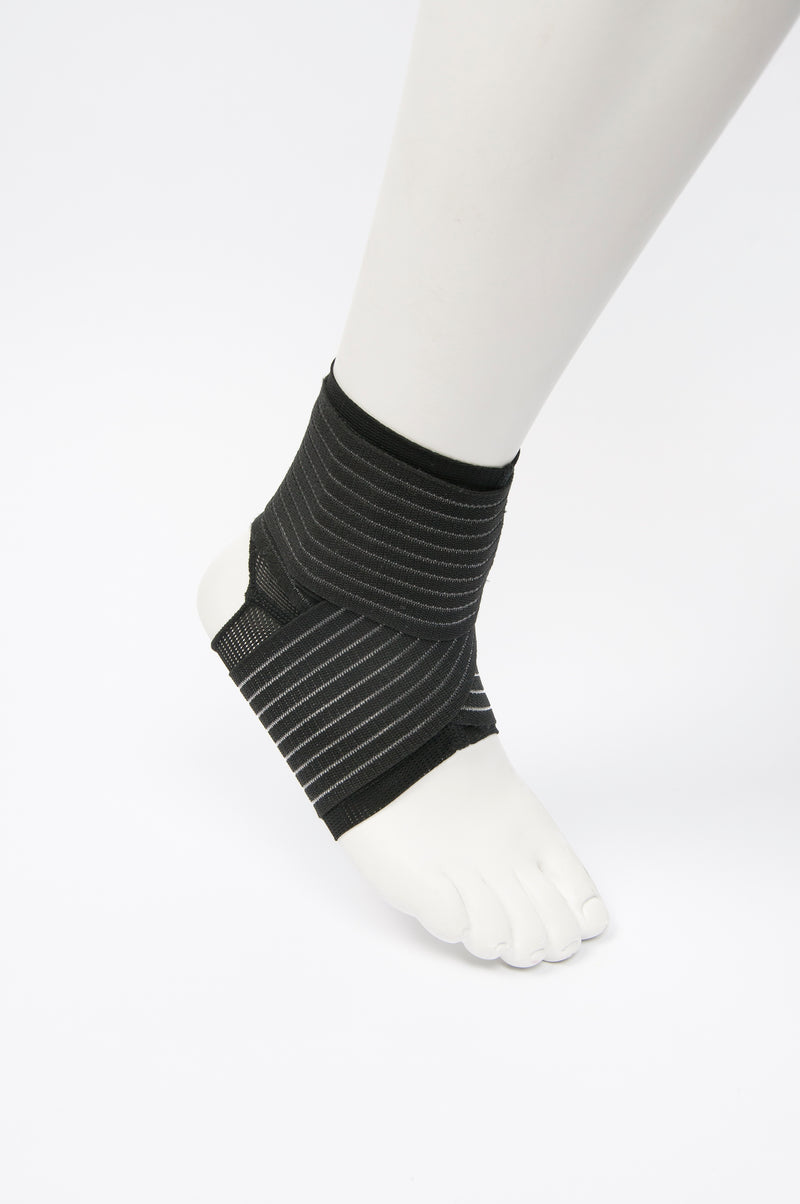 Providing support for weak, stiff, sprained, or arthritic ankles, this ankle support is designed to help reduce pain and swelling. Slim fit design, can be worn under regular footwear• Breathable and controlled compression• Easy to use• Reusable• One size fits all