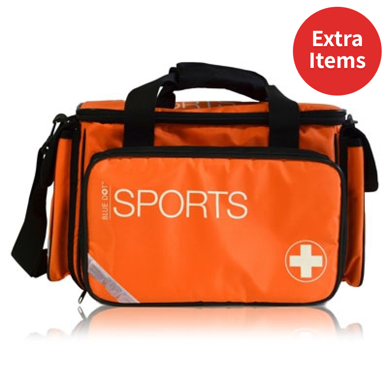 Blue Dot Premium Advanced Sports Kit is a more comprehensive first aid kit for the serious sports enthusiast. It contains a wide variety of products for managing sporting injuries in a larger team or group. 