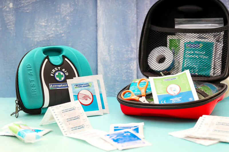 First aid kits.