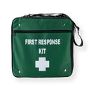 Green first response kit bag.