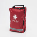 Red first aid kit.