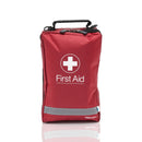 Red first aid kit.