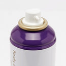 Purple and white spray can.