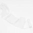 White flowing ribbon.