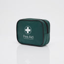 Green first aid kit.
