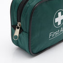 Green first aid kit.