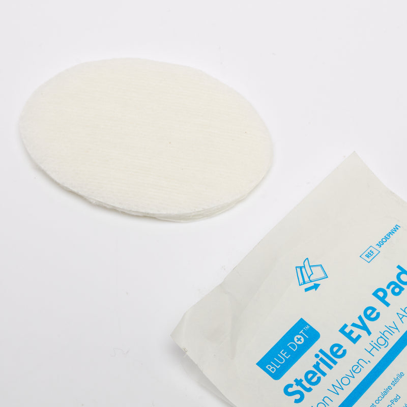 Our Blue Dot Eye Pad, Sterile, is a medical-grade eye dressing that is designed to protect and promote healing of the eye. It is made from a soft, absorbent material that is gentle on the skin and helps to prevent irritation and discomfort.