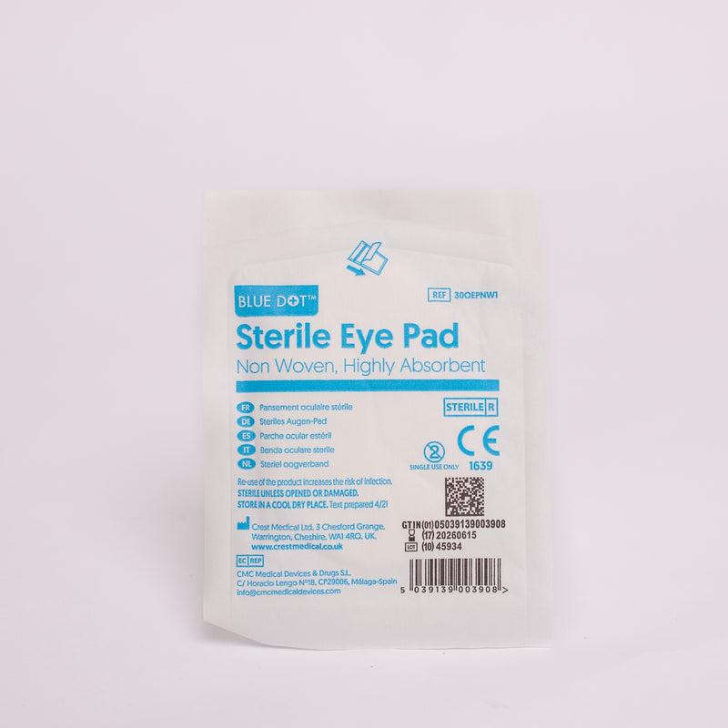 Our Blue Dot Eye Pad, Sterile, is a medical-grade eye dressing that is designed to protect and promote healing of the eye. It is made from a soft, absorbent material that is gentle on the skin and helps to prevent irritation and discomfort.