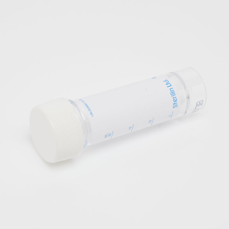 30ml Specimen Container with Plain Label (Pack 50)