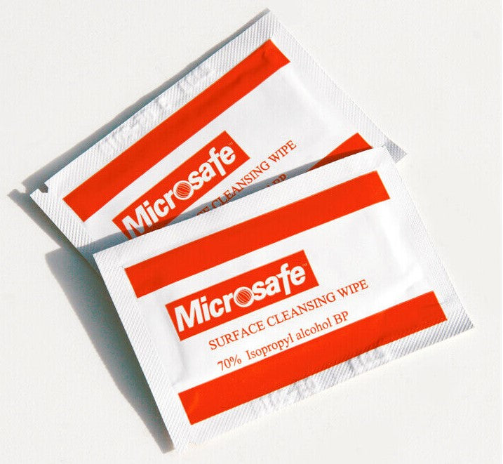 Microsafe 70% IPA Wipe (Pack of 10) Microsafe Disinfectant Surface Wipes are constructed from non-woven fabric which contains a 70% isopropanol alcohol- based solution which is effective against a wide range of bacteria and fungi. The wipes are suitable for all sanitising applications. 