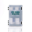 Translucent eye wash station.