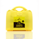 Yellow sharps disposal kit.