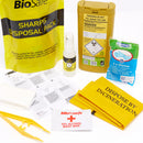 Sharps disposal kit.