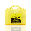 Yellow sharps disposal kit.