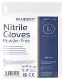 Blue Dot Large Nitrile Powder-Free Non-Sterile Gloves (3 Pairs)