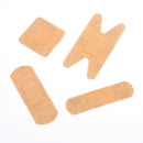 Assorted adhesive bandages.