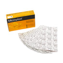 Box of Microplast sterile plasters with individual wrappers.
