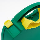 Green and yellow plastic container.