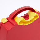 Red and yellow plastic case.