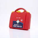 Red burns first aid kit.