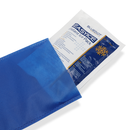 Instant ice pack in a blue sleeve.