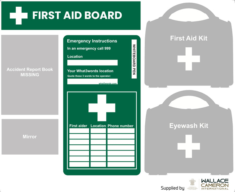 First aid board.