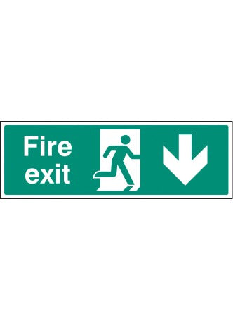 Fire Exit - Down - Safety Sign