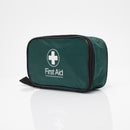 Green first aid kit.