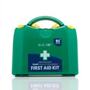 Green first aid kit.