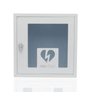 White AED cabinet.