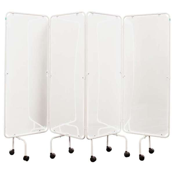 The Screen Panels offer a modern alternative to the traditional plastic and polyester screen curtains. White screen frame with white plastic panels