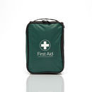 Green first aid kit.