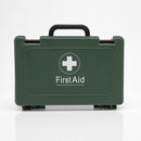 Green first aid kit.