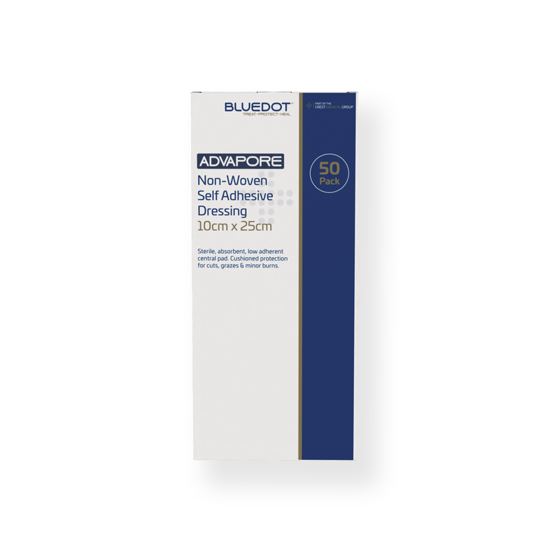 Advapore Non-Woven Fabric Adhesive Wound Dressing (Box 50) - 10cm x 25cm