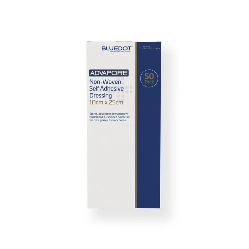 Advapore Non-Woven Fabric Adhesive Wound Dressing (Box 50) - 10cm x 25cm