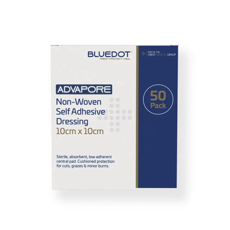 Advapore Non-Woven Fabric Adhesive Wound Dressing (Box 50) - 10cm x 10cm