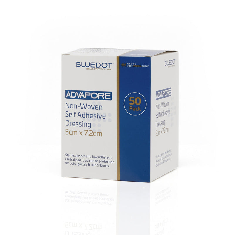 Advapore Non-Woven Fabric Adhesive Wound Dressing (Box 50) - 5cm x 7.2cm