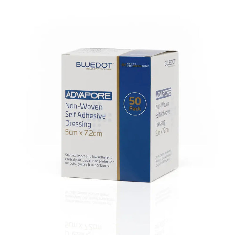 Advapore Non-Woven Fabric Adhesive Wound Dressing (Box 50) - 5cm x 7.2cm