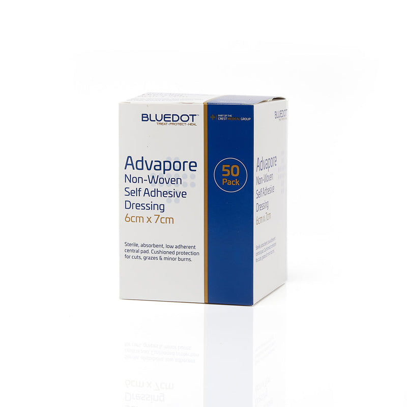Advapore Non-Woven Fabric Adhesive Wound Dressing (Box 50) - 6cm x 7cm