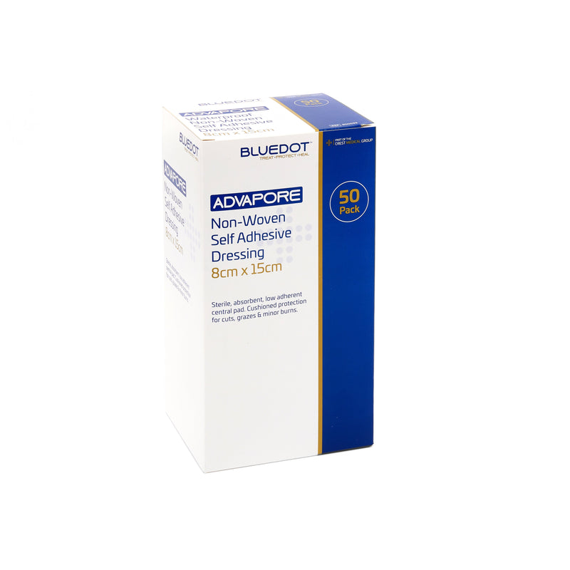 Advapore Non-Woven Fabric Adhesive Wound Dressing (Box 50) - 8cm x 15cm