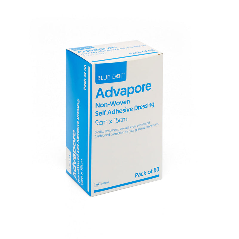 Advapore Non-Woven Fabric Adhesive Wound Dressing (Box 50) - 9cm x 15cm