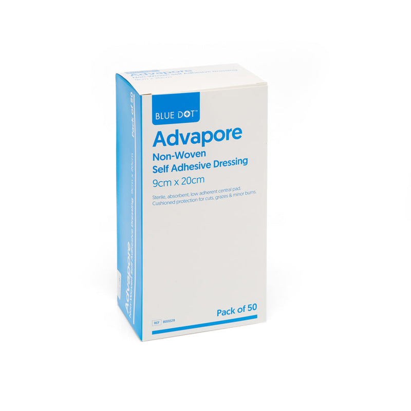 Advapore Non-Woven Fabric Adhesive Wound Dressing (Box 50) - 9cm x 20cm