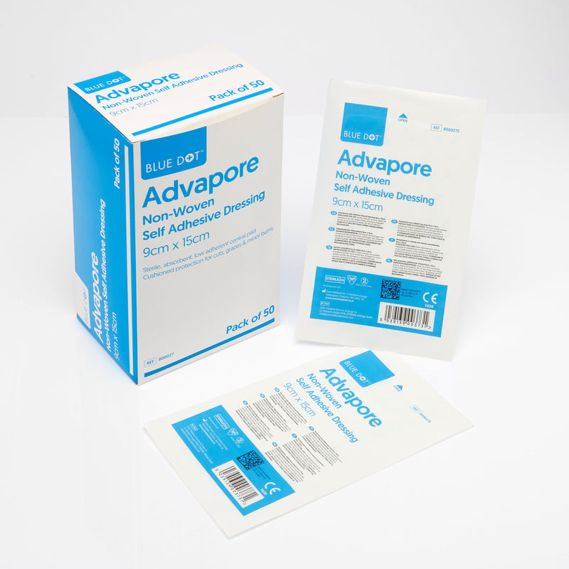 Advapore Non-Woven Fabric Adhesive Wound Dressing (Box 50)