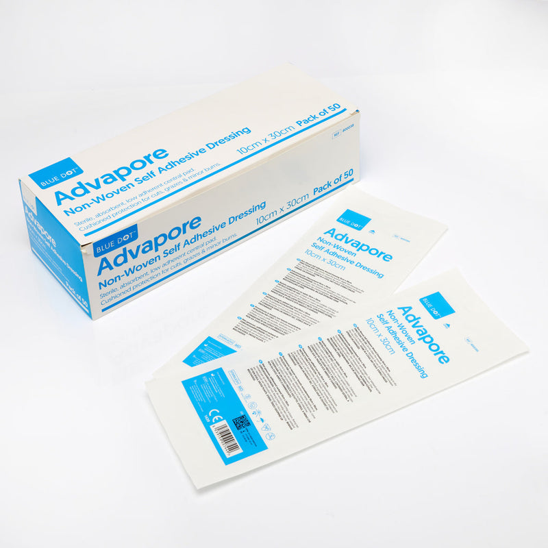 Advapore Non-Woven Fabric Adhesive Wound Dressing (Box 50)